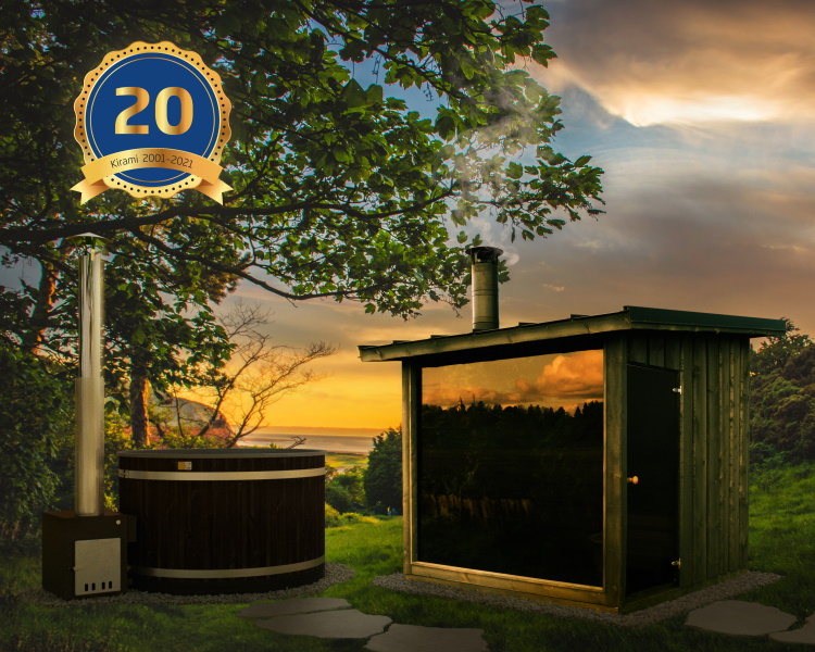 Jubileumsåret till ära kan kunder nu beställa den unika bastun FinVision® och en tillhörande badtunna i ett totalpaket | Kirami