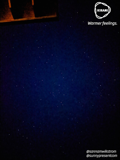 Stjärnhimmel från förra vintern – Vi väntar på att kunna titta på höstens och vinterns stjärnhimmel från badtunnan | Kirami