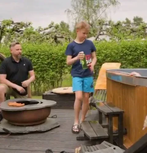 Efter träning, grilla och bada i badtunnan | Kirami