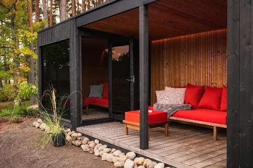 The lounge is a wonderful space for cooling off after saunabathing | Kirami FinVision® -lounge M Misty