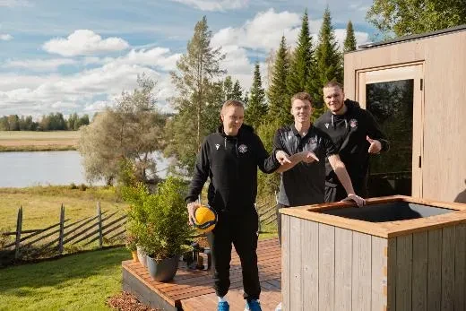Sauna and cold tub in VaLePa's players' test.