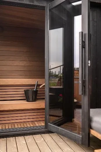 3.4 m² outdoor sauna Kirami FinVision® -sauna S Misty – ideal for four people