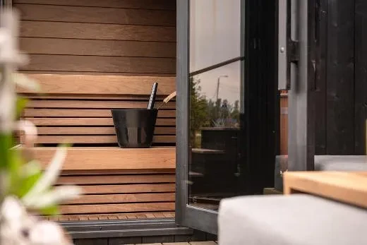Escape the everyday and enjoy the heat in the Kirami FinVision® -sauna S Misty | Outdoor sauna